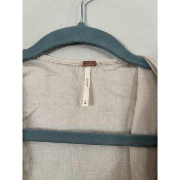 Free People Beige Weila Romper Sz XS - Picture 6 of 11